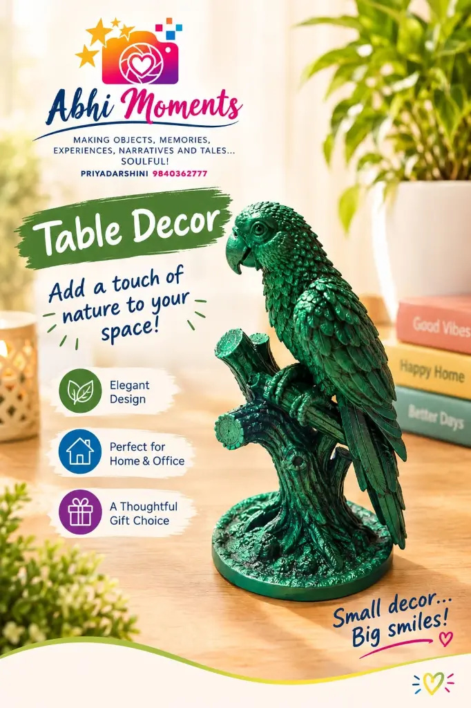 Abhi_Moments_Table_Decor_Parrot.webp
