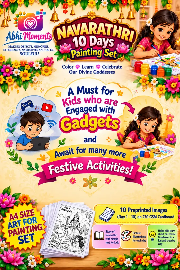 AGAN AGALYA Navarathri Festival Activity 10 PAGES ART WORK for KIDS