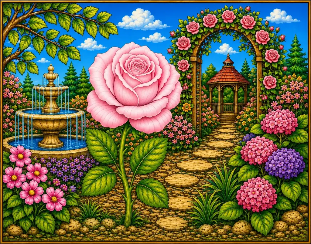 Rose Flower Canvas Painting Kit