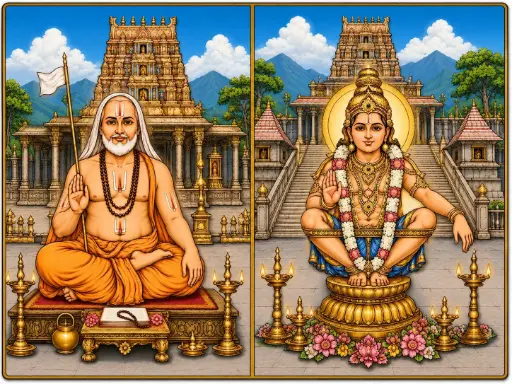 Sri Raghavendra Swamy & Lord Iyyapa Devotional Canvas Painting Kit