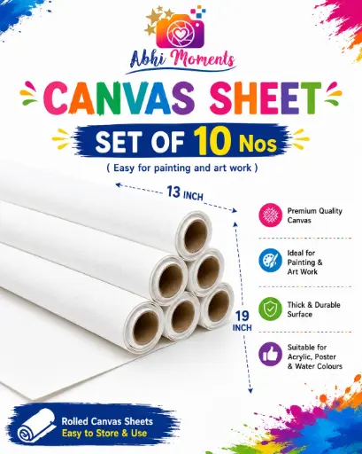 Thick Canvas Sheet for Art Work ( SET of 10 Nos) 
