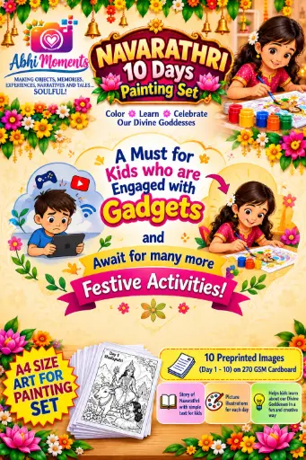 Navarathri Festival Activity 10 PAGES ART WORK for KIDS